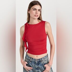 Lioness Red Sleeveless Women's Top